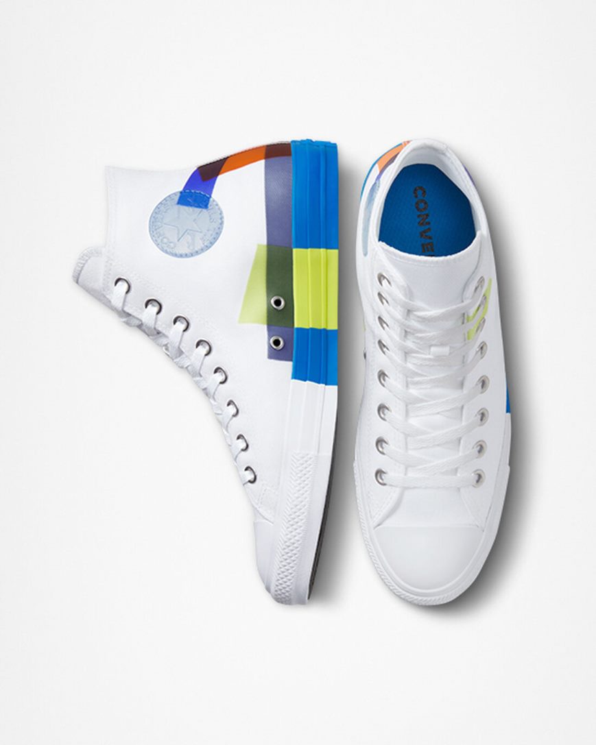 Tenisi Inalti Barbati Converse Chuck Taylor All Star Space Racer Albi Albastri Albi | RO GAKLT126